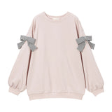 ショルダーリボンスウェットワンピース