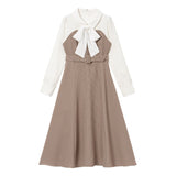 2wayボウタイドッキングワンピース