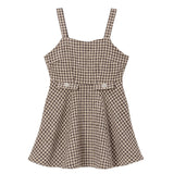 【新春セール】ビジューボタンツイードミニジャンスカワンピース