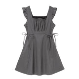 サイドリボンフリルミニジャンスカワンピース