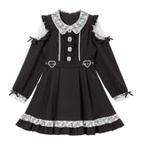 キラキラビジューレース重ねフリルワンピース