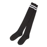 【メール便】ライン入りリブニーハイソックス