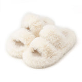 フラッフィ-ファーフラットサンダル