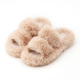 フラッフィ-ファーフラットサンダル