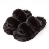 フラッフィ-ファーフラットサンダル