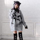 スカル×星×イナズマダメージオーバーニット