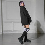 スカル×星×イナズマダメージオーバーニット