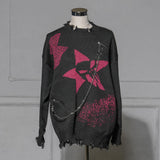 スカル×星×イナズマダメージオーバーニット