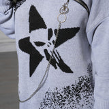 スカル×星×イナズマダメージオーバーニット