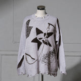 スカル×星×イナズマダメージオーバーニット