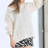 【新春セール】ボリュームスリーブオーバーニット