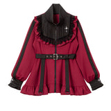 十字架刺繍フリルシスタージャージワンピース