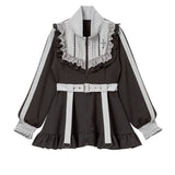 十字架刺繍フリルシスタージャージワンピース