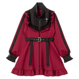 十字架刺繍フリルシスタージャージワンピース