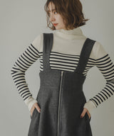 フロントジップジャンパースカート