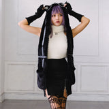 ネコ耳ピアスフード付マフラー/バラクラバ