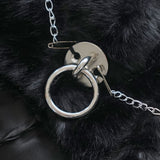 ネコ耳ピアスフード付マフラー/バラクラバ