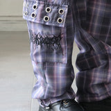 チェック柄ゆる地雷パンツ