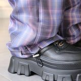 チェック柄ゆる地雷パンツ