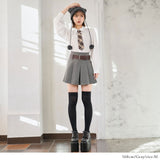 ベルト付制服風プリーツスカート