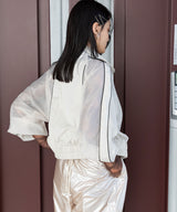 【メール便】タフタ×メッシュダブルジップブルゾン