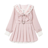 【新春セール】セーラービジューレースフリルワンピース