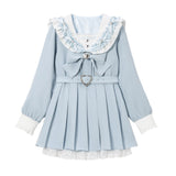 【新春セール】セーラービジューレースフリルワンピース