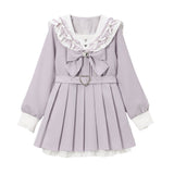 【新春セール】セーラービジューレースフリルワンピース