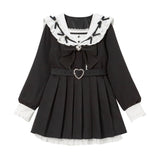 【新春セール】セーラービジューレースフリルワンピース