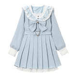 【新春セール】セーラービジューレースフリルワンピース