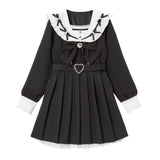 【新春セール】セーラービジューレースフリルワンピース