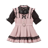 ハートチョーカーベルトレースワンピース