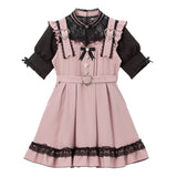 【新春セール】ハートチョーカーベルトレースワンピース