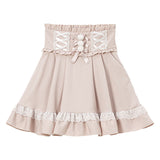 レースアップポンポンスカート