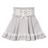 レースアップポンポンスカート