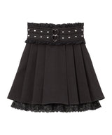 【新春セール】ハートスタッズベルトレーススカート