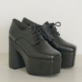 【新春セール】12cm厚底美脚レースアップシューズ