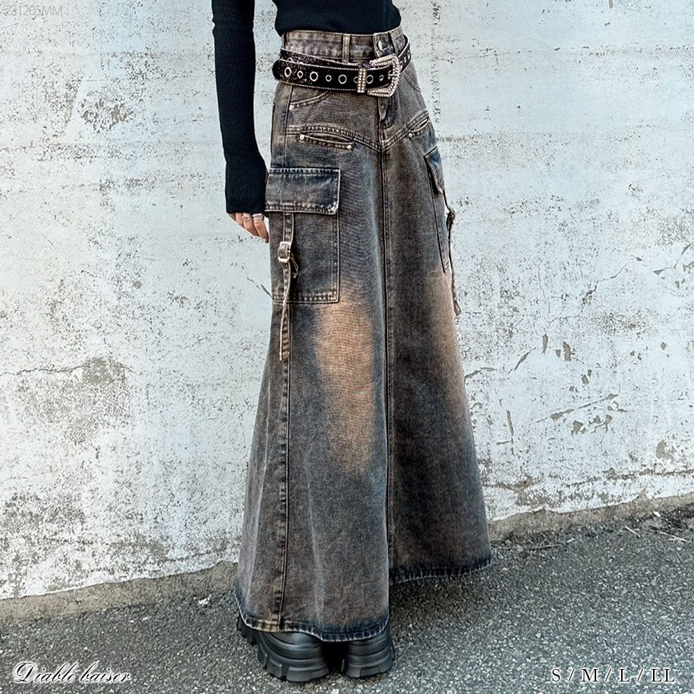 inperfect denim インパーフェクト デニム　ロングスカート inperfect denim インパーフェクト デニム ロングスカート