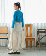 リバーシブルリブ×シアートップス【チュール】