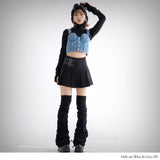 ロングスリーブ指穴タートルリブカットソートップス