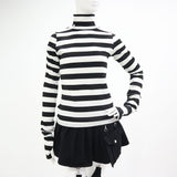 ロングスリーブ指穴タートルリブカットソートップス