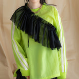 【新春セール】【メール便】スリーブラインナイロンロンT