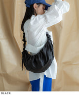 【メール便】フリルサテンショルダーバッグ