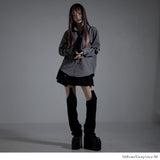 2Wayスリーブネクタイ付オーバーブラウス