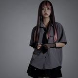 2Wayスリーブネクタイ付オーバーブラウス