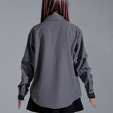 2Wayスリーブネクタイ付オーバーブラウス