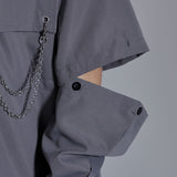 2Wayスリーブネクタイ付オーバーブラウス