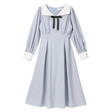 角衿レトロリボンワンピース