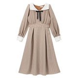 角衿レトロリボンワンピース