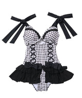 レースアップランジェリー水着